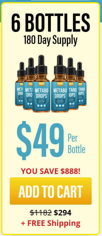 Metabo Drops 6 bottles 180 day supply best value package for long term metabolism and weight support
